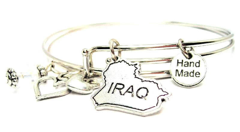 Tiny wing bangles-Iraq Expandable Bangle Bracelet Set