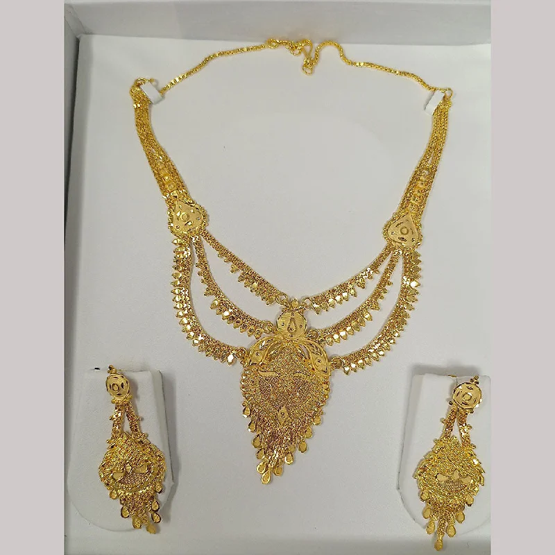 Sleek gem necklaces-Pari Art Jewellery Forming Necklace Set