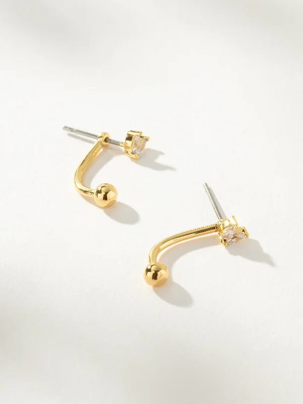 Smooth drop earrings-Simple Times Ear Jacket