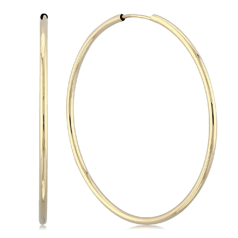 Coiled thread earrings-14k Gold Endless Hoop Earrings