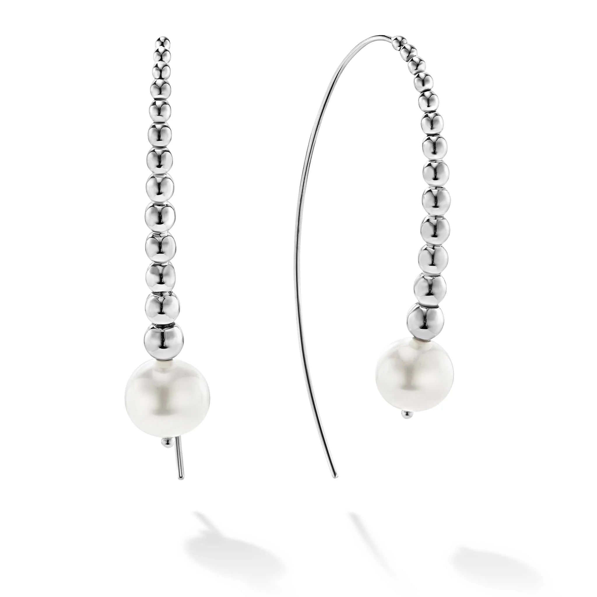 Radiant pearl earrings-Lagos Luna Graduated Bead Pearl Earrings