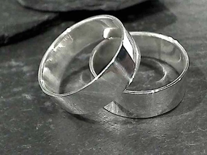 Coiled cord rings-Size 12 Sterling Silver 8mm x 1mm Ring