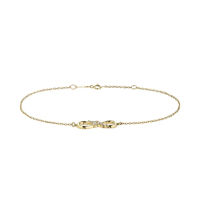 Subtle accent bangles-Infinity Lab Grown Diamond Bracelet