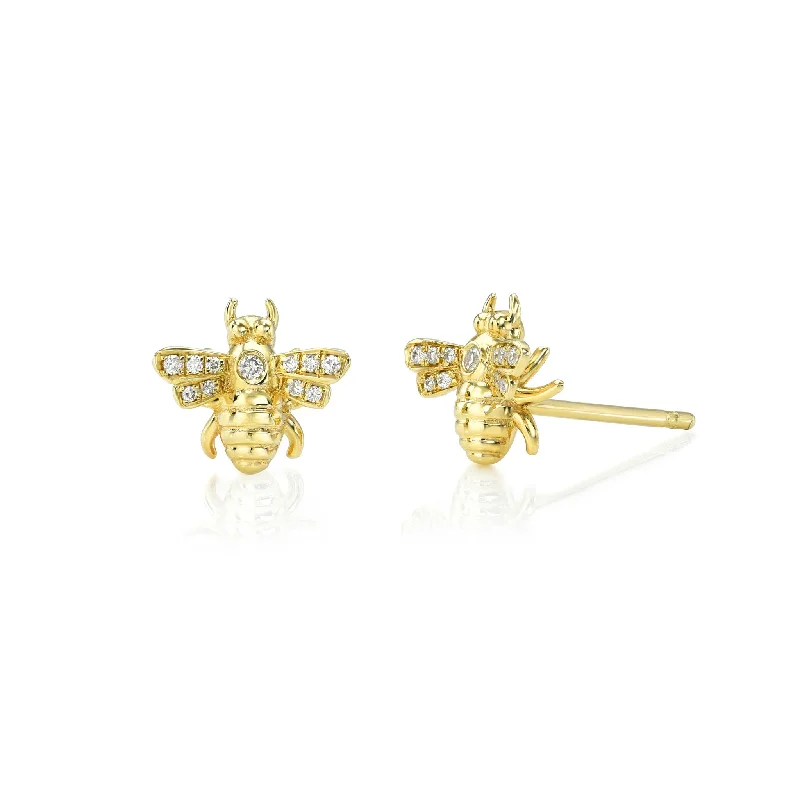 Pure stud earrings-Baby Bee Diamond Studs | Ready to Ship