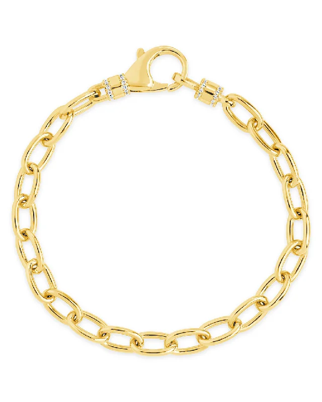 Bold gem bangles-Lex Chain Bracelet