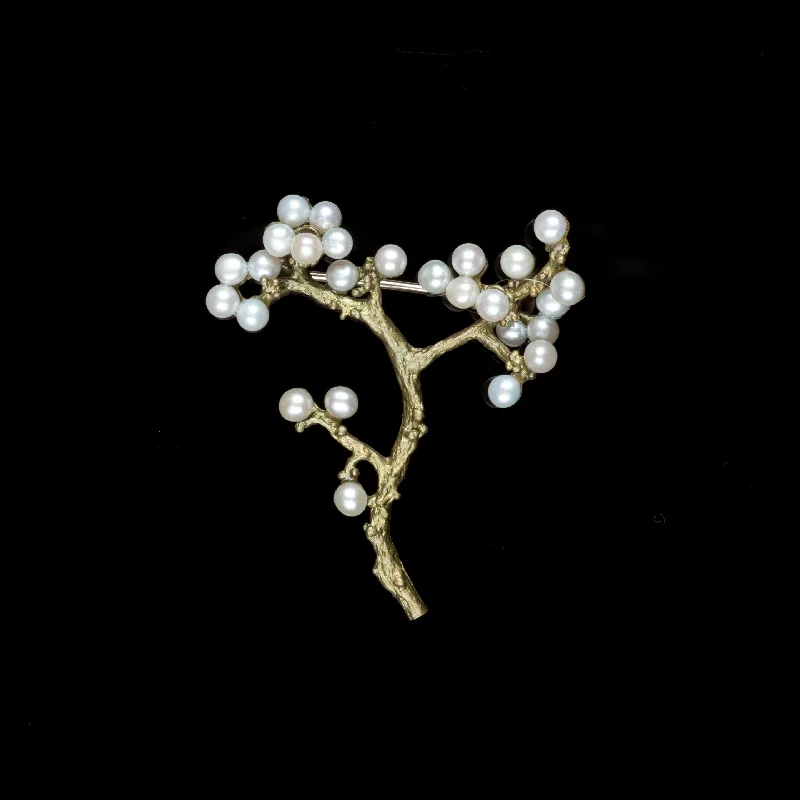 Ruby gem brooch-Ume Brooch