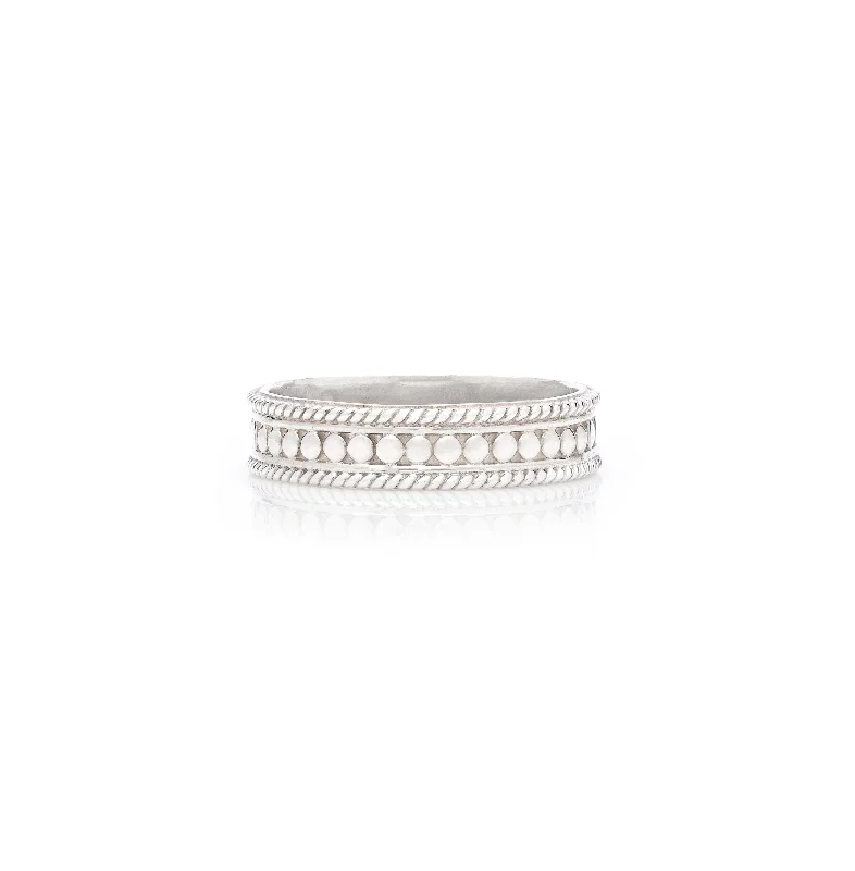 Victorian charm rings-Anna Beck Classic Silver Stacking Dot Ring