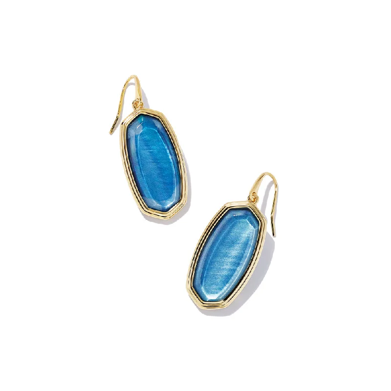 Fine charm earrings-Kendra Scott Framed Elle Gold Drop Earrings