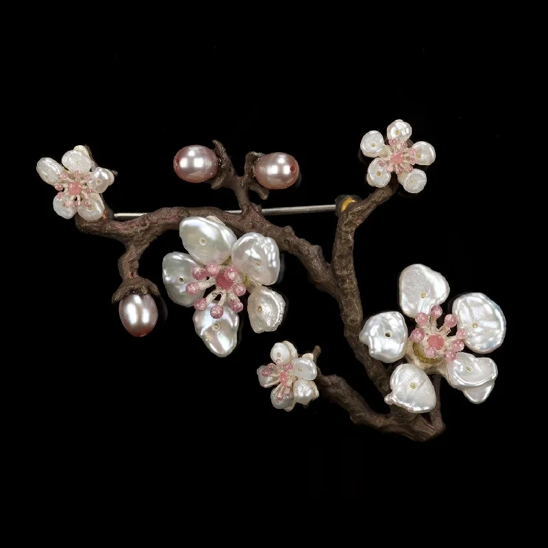 Solid bar brooch-Cherry Blossom Brooch