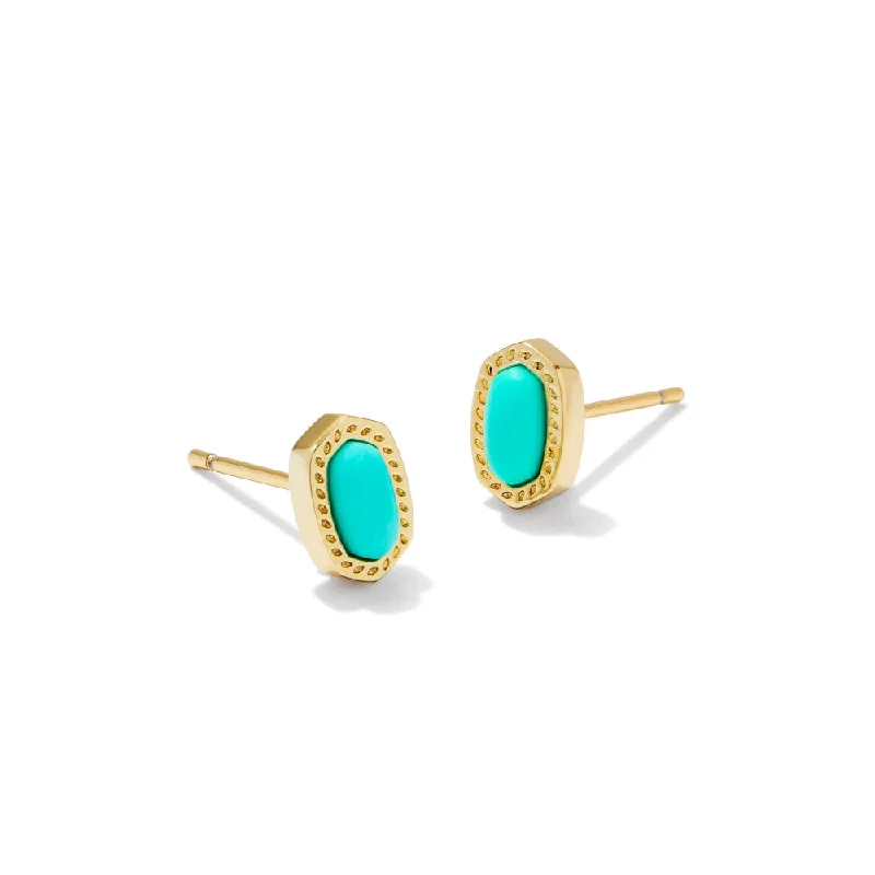 Full moon earrings-Kendra Scott Mini Ellie Stud Earrings - Gold Mint Magnesite