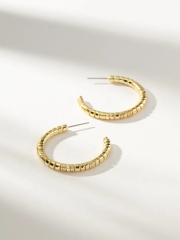 Curved shape earrings-Next Level Hoop Earrings