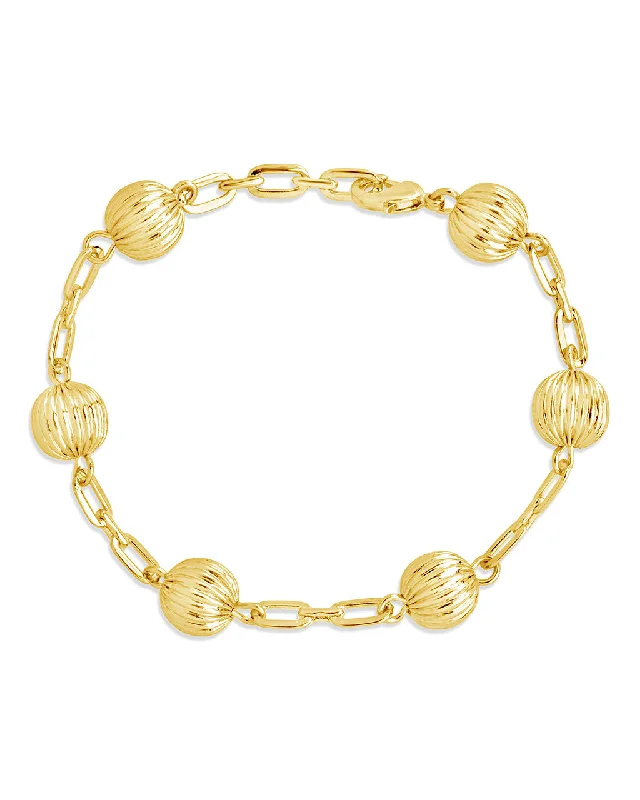 Petal carved bangles-Raffaella Chain Bracelet