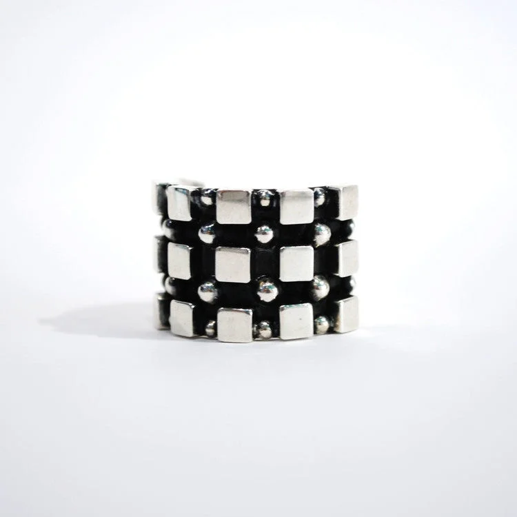 Astro theme rings-Square "Dots" Ring