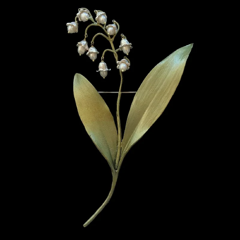 Light clay brooch-Lily of the Valley Brooch - Exclusive