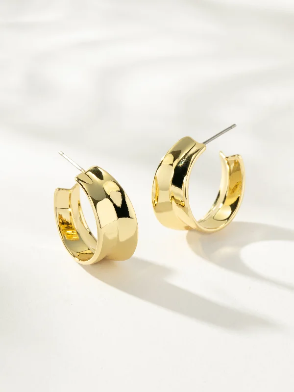 Topaz stud earrings-Bold Balance Hoop Earrings