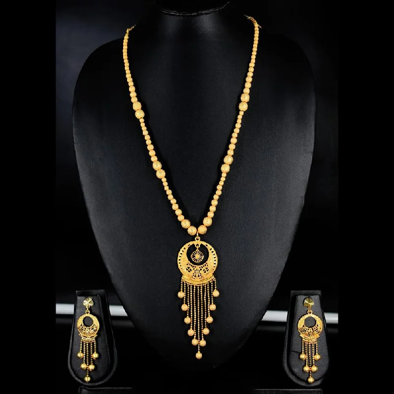 Dove feather necklaces-Mahavir Forming Gold Necklace Set - KP SK 20 SET