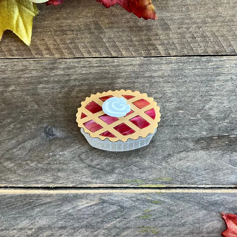 Surf motif brooch-Spiced Apple Pie Brooch