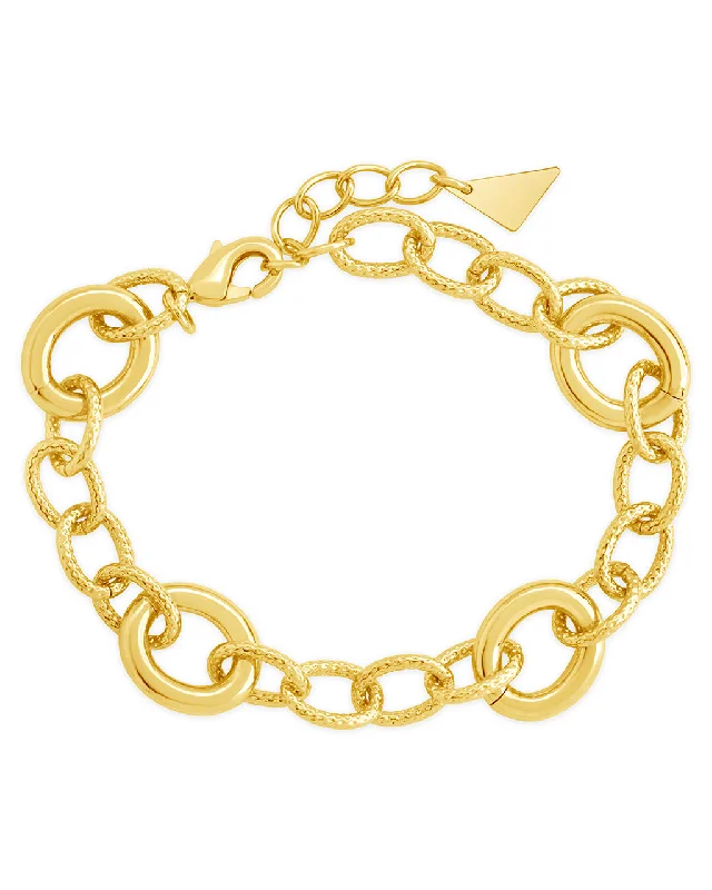 Worn clasp bangles-Carter Round Statement Link Bracelet