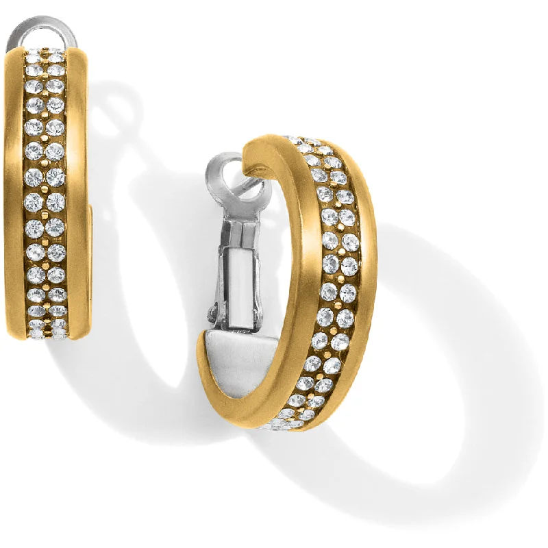 Lily charm earrings-Brighton Meridian Two Tone Hoop Earrings