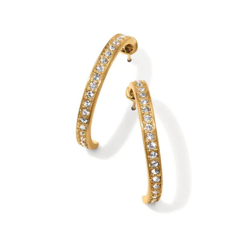 Light bead earrings-Brighton Meridian Zenith Medium Hoop Earrings - Gold