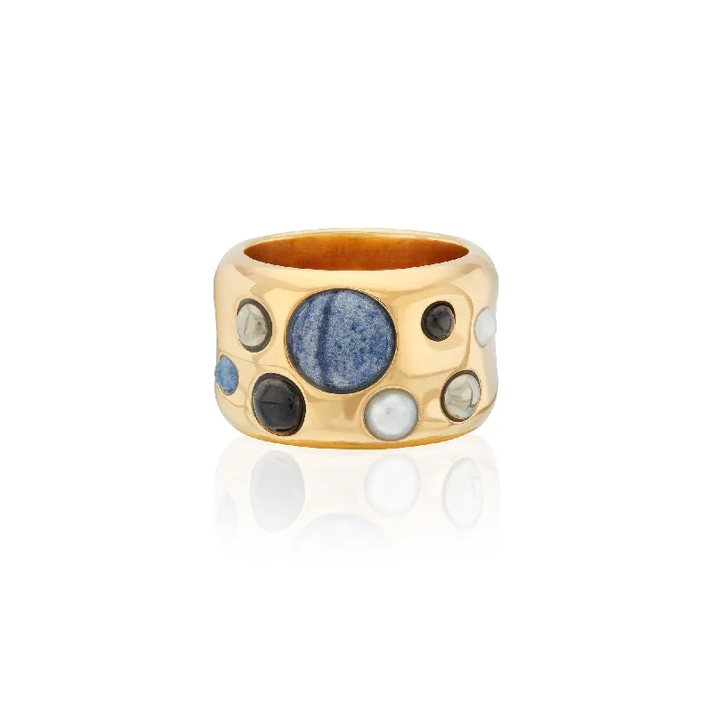 Spinel cut rings-Anna Beck Limited Edition Wavy Multi-Stone Ring