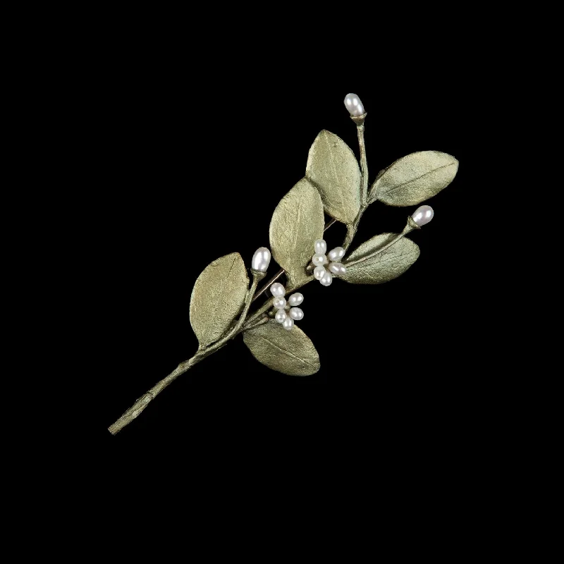 Linen cord brooch-Myrtle Brooch