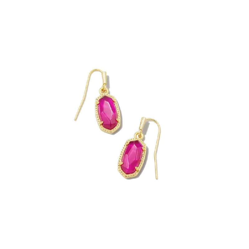 Retro stud earrings-Kendra Scott Lee Gold Drop Earrings in Azalea Illusion