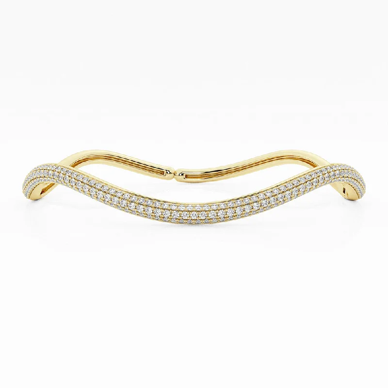 Elegant design bangles-Bombë wavy bangle