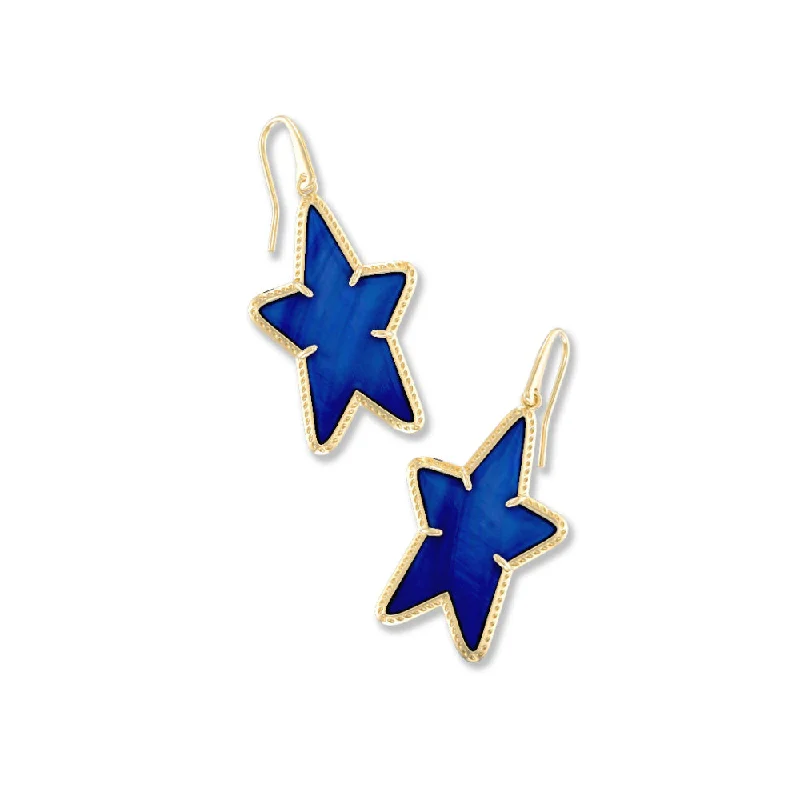 Leaf charm earrings-Kendra Scott Ada Star Gold Drop Earrings