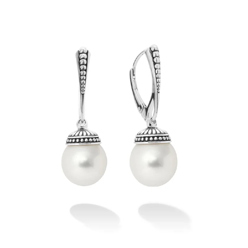 Spinel earrings-Lagos Luna Pearl Drop Earrings