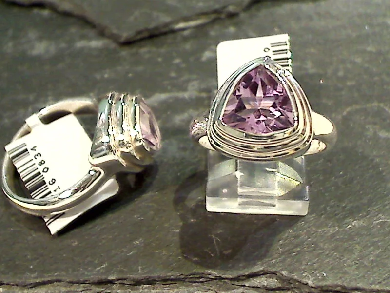 Astro birthstone rings-Size 8 Amethyst, Sterling Silver Ring