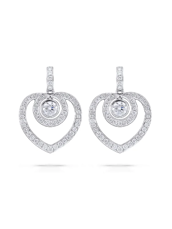 Pure star earrings-Sophie Platinum Diamond Earrings