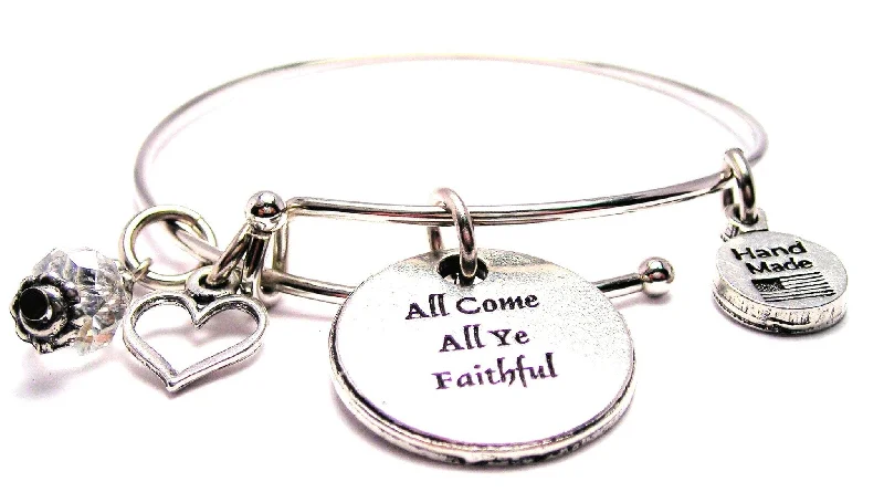 Gem strand bangles-All Come All Ye Faithful Bangle Bracelet