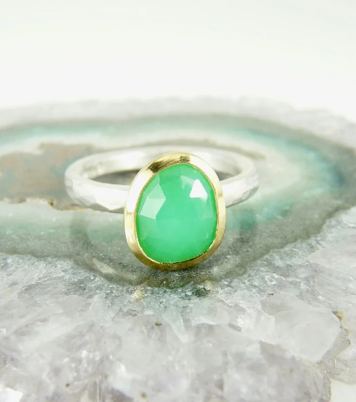 Lily rings-Chrysoprase Ring