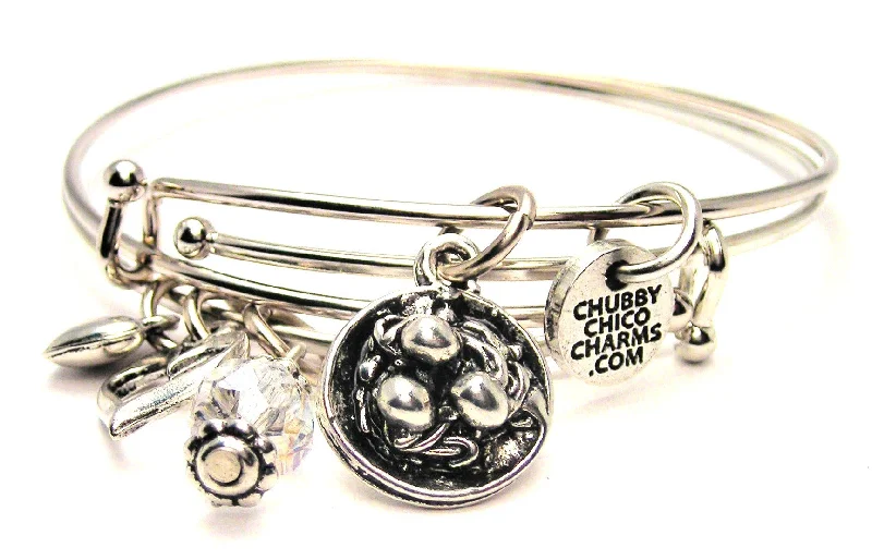 Sleek design bangles-Spaghetti And Meatballs Expandable Bangle Bracelet Set