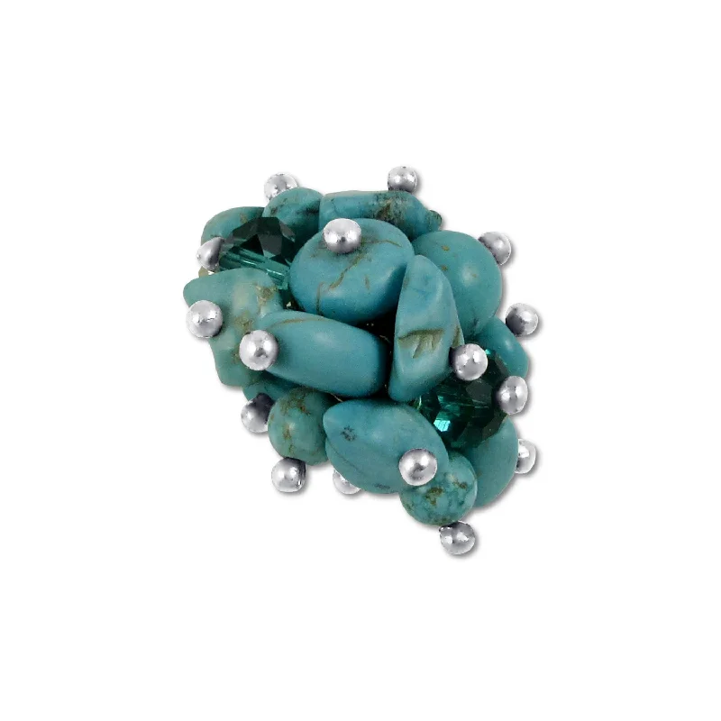 Radiant star rings-Cluster Ring - Turquoise