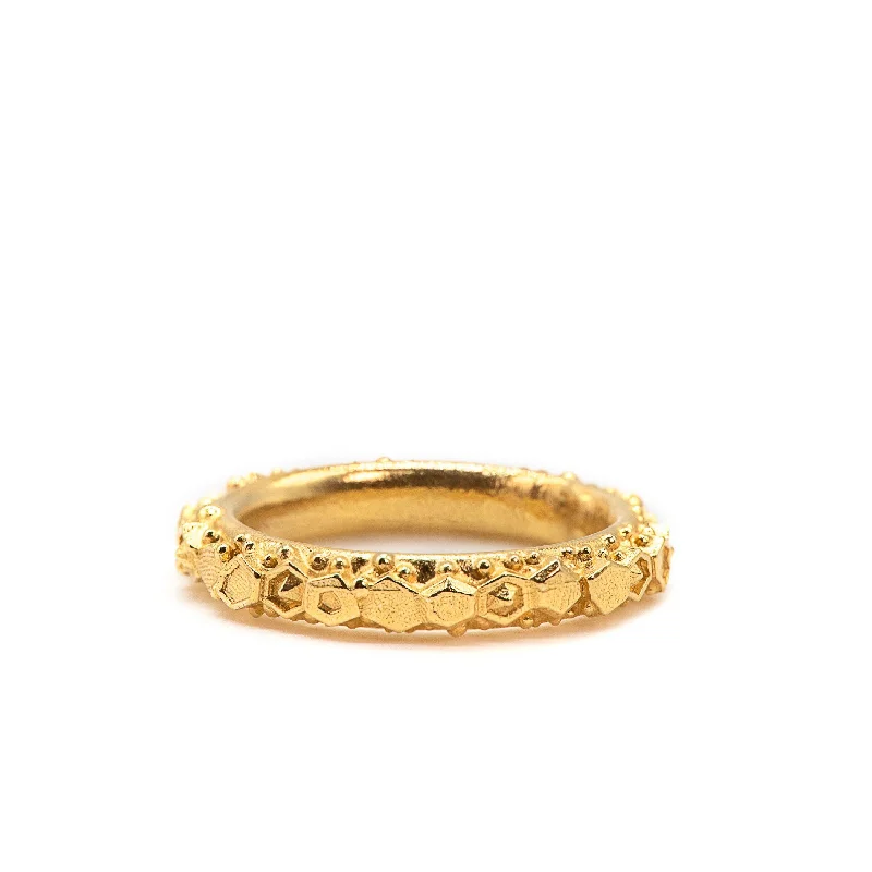 Light wood rings-Dainty London Gold Hebe Ring