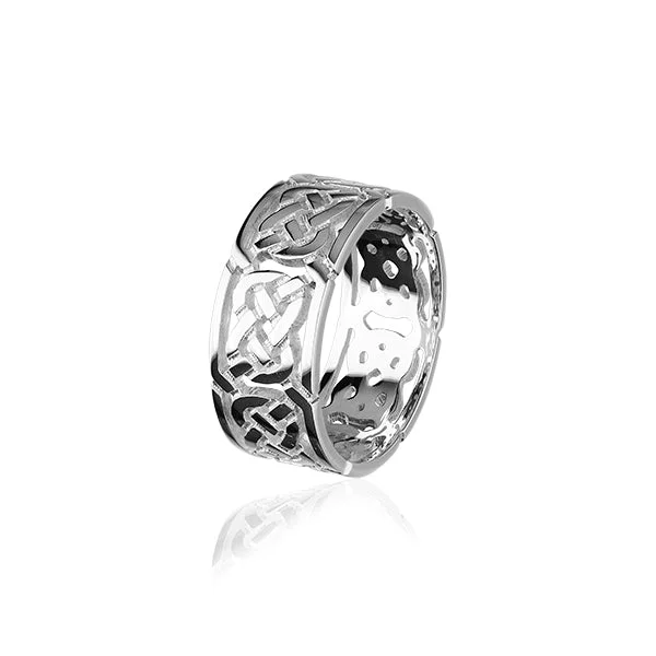 Carved name rings-Celtic Silver Ring XR132