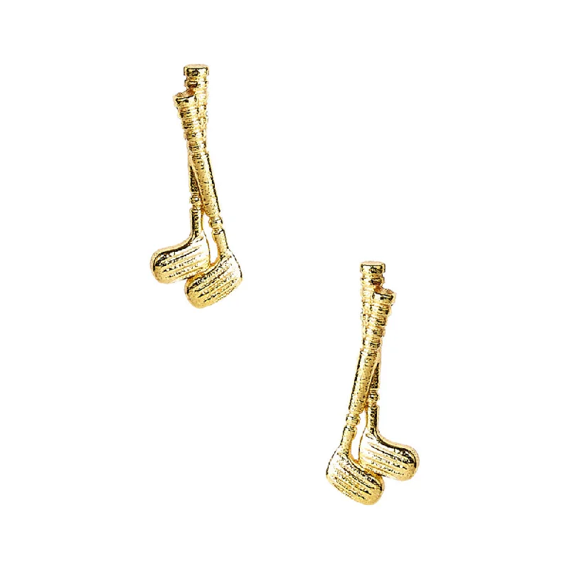 Two-tone earrings-Lisi Lerch Gold Golf Stud Earrings