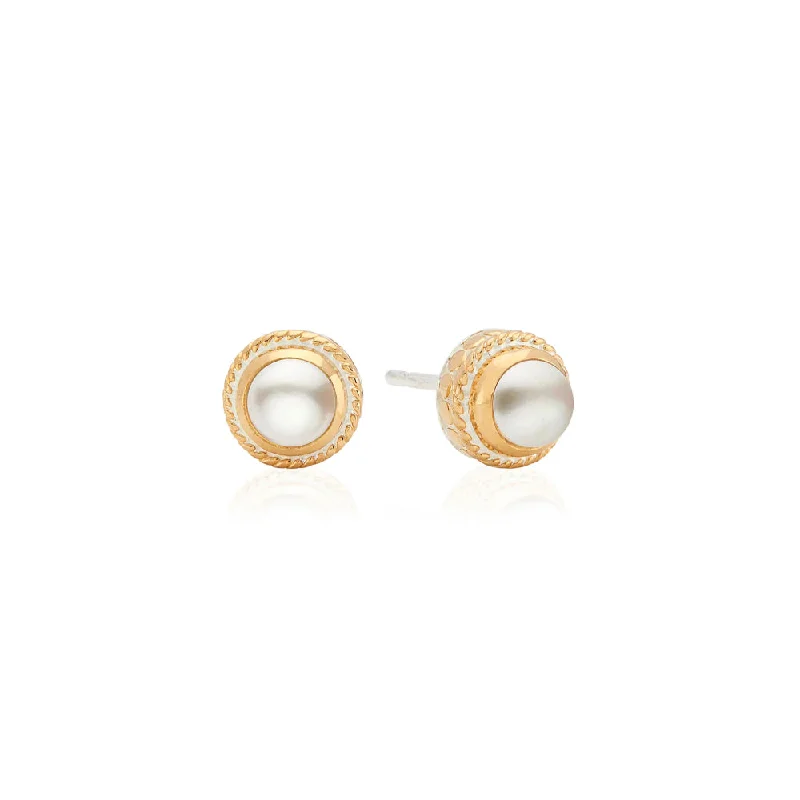 Spirit eye earrings-Anna Beck Pearl Stud Earrings