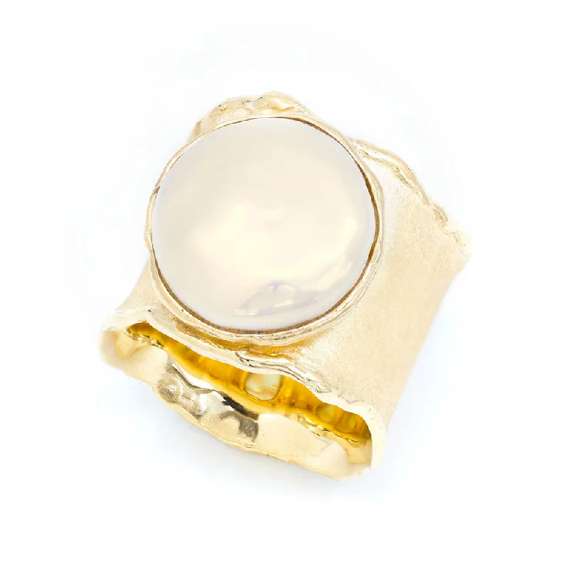 Ripple style rings-Kay Freshwater Pearl Ring