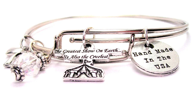 Pure star bangles-The Greatest Show On Earth Is Also The Cruelest Expandable Bangle Bracelet Set