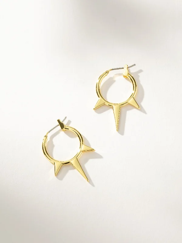 Fine threader earrings-Rebel Hoops