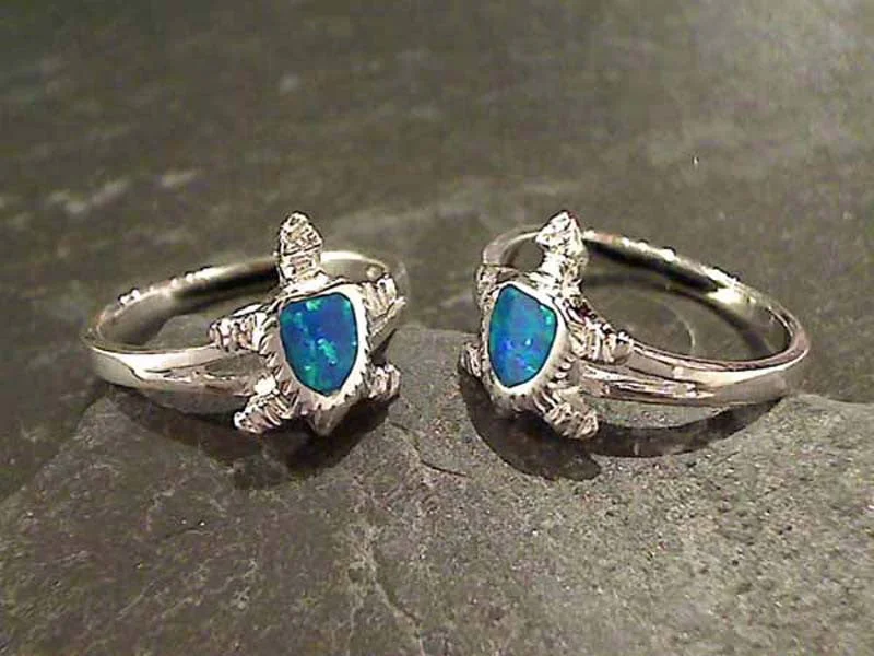 Multi-stone rings-Size 9.75 Created Opal, Sterling Silver Ring