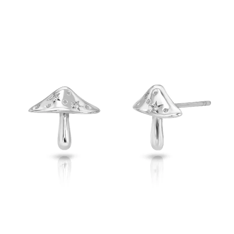 Bead weave earrings-LH x Alice Baby Mushroom Orbit Studs | Ready to Ship