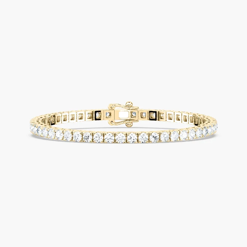 Baroque pearl bangles-Lab Grown Diamond Tennis Bracelet