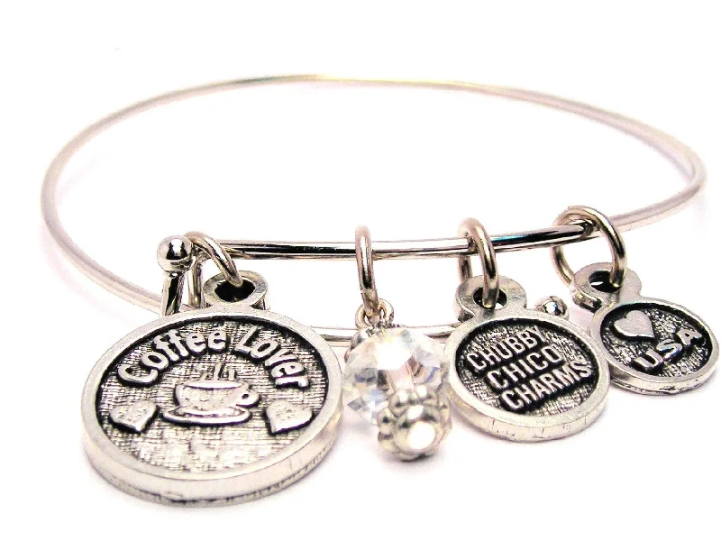 Sleek design bangles-Coffee Lover Bangle Bracelet