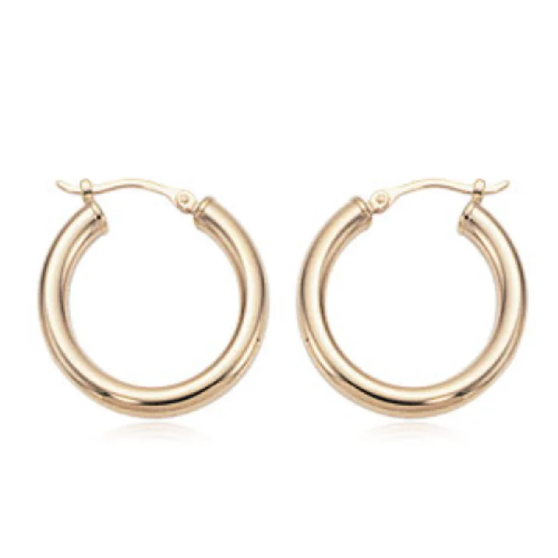 Topaz stone earrings-14k Gold Hoop Earrings