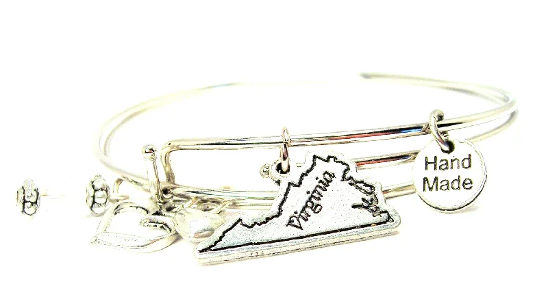 Hand-shiny bangles-Virginia Expandable Bangle Bracelet Set