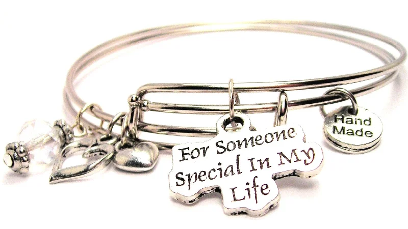 Hand-shiny bangles-For Someone Special In My Life Expandable Bangle Bracelet Set